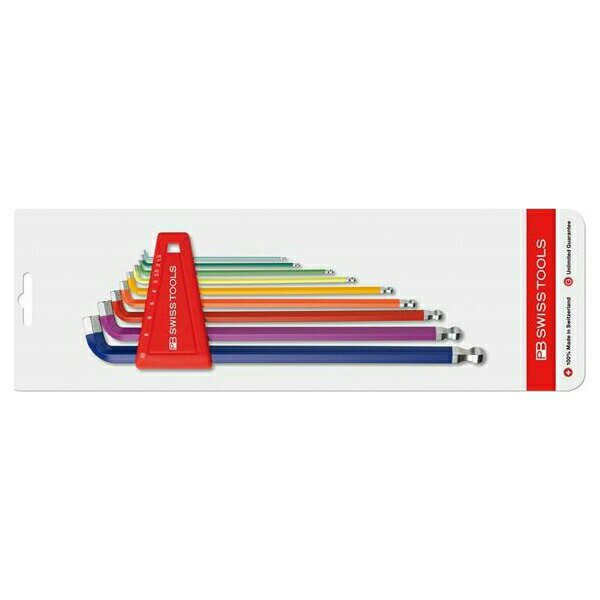 PB SWISS TOOLS(PBスイスツールズ) 2212.LH-10RBCN レインボーショートヘッド六角棒セット 2212LH-10RBCN