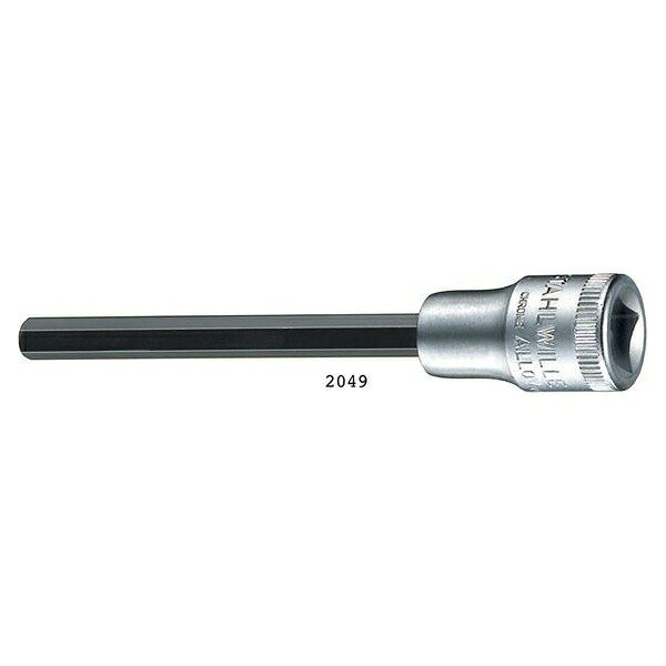 STAHLWILLE(スタビレー)の一覧はこちら頑丈な圧入式の3／8"SQロングヘックスビットソケット●サイズ(mm)：5●全長(mm)：100●軸長(mm)：68●ソケット部外径(mm)：17.8●質量(g)：50●頑丈な圧入式の3／8"SQヘックスビットソケット。●ロングタイプ。JANCD:4018754003266【銀行振込・コンビニ決済】等前払い決済予定のお客様へ当商品は弊社在庫品ではなく、メーカー在庫品です。在庫確認後に注文確認を行い、お支払いのお願いを送信させて頂きます。休業日、14:00以降のご注文の場合は翌営業日に上記手続きを行います。お時間が掛かる場合がございます。