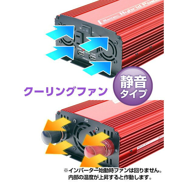 Meltec�ʥ��ƥå��� USB&���󥻥�� �Ų������� 1500W DC24V�� AC100V��USB�ݡ��� SIV-1501