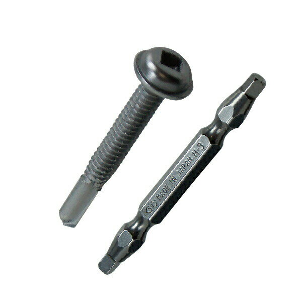 JEFCOM（ジェフコム）:厚鉄板用ネジ・ステンレス （ビット付） ATB-535SP H鋼も厚鉄板も下穴不要！四角ビット付！ 厚鉄板用ネジ・ステンレス（ビット付） ATB-535SP