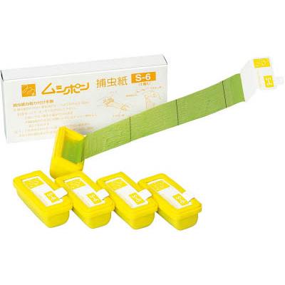 朝日産業:ムシポンカートリッジ5個入り 黄 S-6 “ムシポン用捕虫テープ” （1箱） S6 オレンジブック 1526014