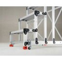 TRUSCO(トラスコ中山) 1段2段用アルミ作業用踏台スプリングキャスター 4個1セット TSC-1A(4)