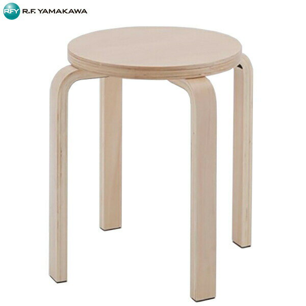 【法人限定】【車両制限】【車上渡し】【地域制限有】【メーカー直送】アール・エフ・ヤマカワ 【SET】木製丸椅子 ナチュラル 4脚SET Z-SHSC-1-4SET