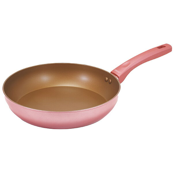 Ih/Gas Compatible - パール金属 VISIONS GOLD Coating IH対応フライパン28cm PINK CP-8796