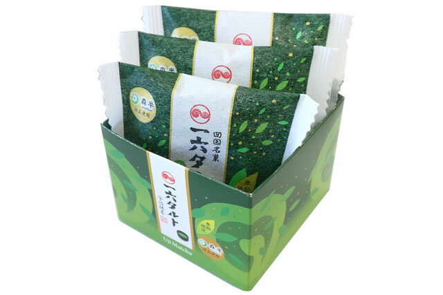 ひと切れ一六タルト「宇治抹茶」3個入【包装・熨斗不可】【四国名菓】【和菓子 老舗 プチギフト 手土産 愛媛】