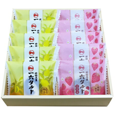 ひと切れ一六タルト「柚子・あまおう苺」10個入【四国名菓】【冬季限定　ギフト 内祝い 手土産 和スイーツ 仏事 和菓子 愛媛】のサムネイル