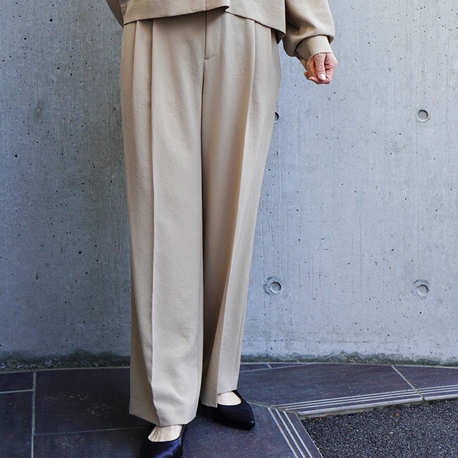 cafune カフネ ツータック ワイドパンツ レディーススラックス オケージョン セットアップ可 615619