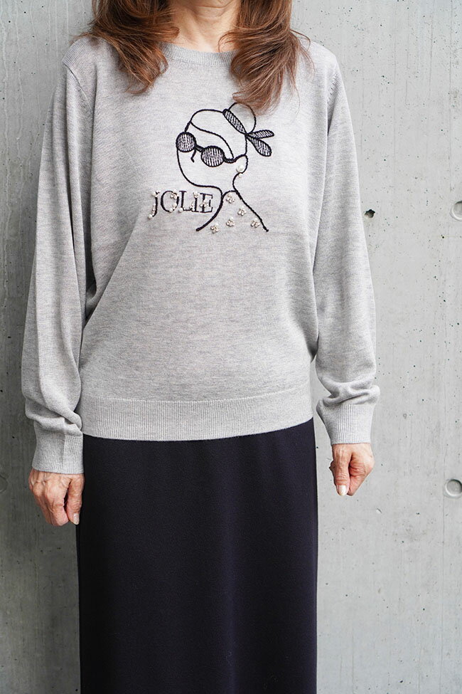 Rakuten - ROSIEE ロージー 女の子柄 刺繍 ニット レディースニット 刺繍 2025AW R771222