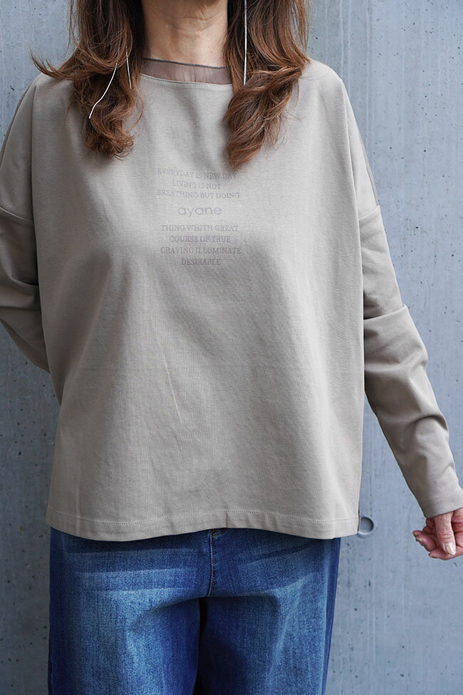 ayane アヤン ポンチ素材 ゆるTシャツ レディースカットソー ゆったり 816337