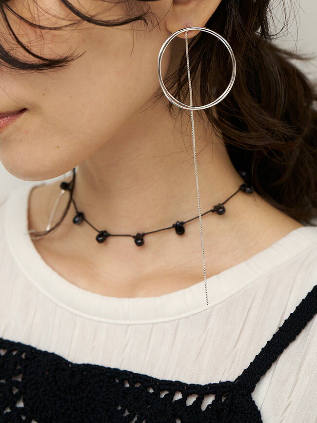 Rakuten - CHIGNON シニヨン レディースピアス サークルフープ オニキス 3WAY ピアス オールシーズン 0062-431