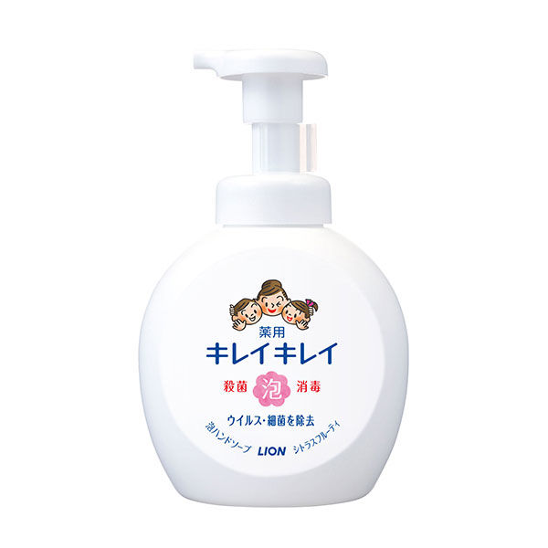 【薬用ハンドソープ 泡タイプ シトラスの香り】キレイキレイ 薬用泡ハンドソープ 本体 500mL 抗菌ポンプ 医薬部外品 ライオン