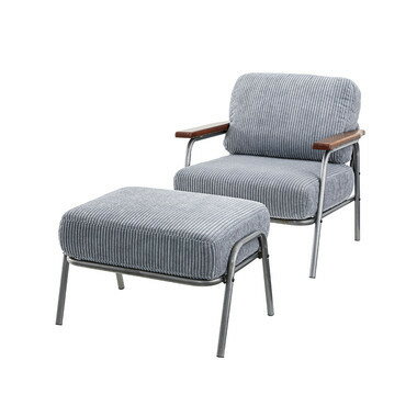 ソファ ソファー 1人掛け 1人用 肘付き アーム付き ポケットコイル 布地 ファブリック コーデュロイ おしゃれ グレー [2]