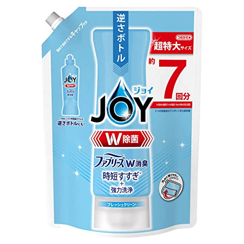 ジョイ W除菌 食器用洗剤 ファブリーズW消臭 フレッシュクリーン 詰め替え 超特大 910mL