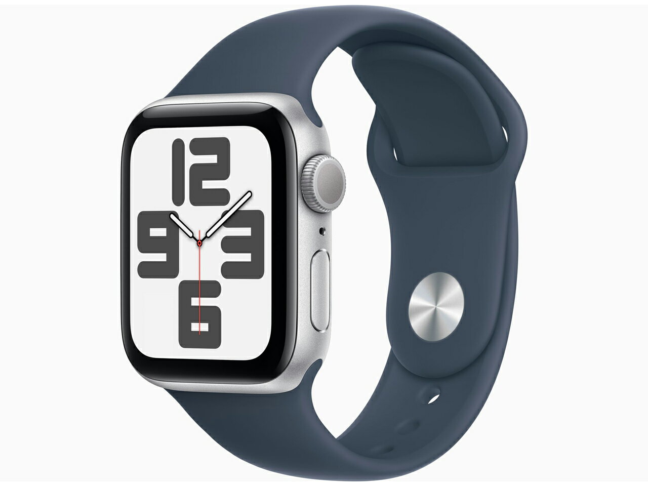「新品」Apple Watch SE 第2世代 GPSモデル 40mm MRE23J/A [シルバー/ストームブルースポーツバンド M/L] 【即納】【あす楽】【プレゼント】