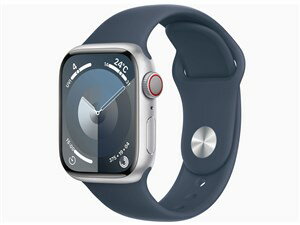 「新品」Apple Watch Series 9 GPS+Cellularモデル 41mm MRHW3J/A [シルバー/ストームブルースポーツバンド M/L]【即納】【あす楽】【プレゼント】 セルラー 本体
