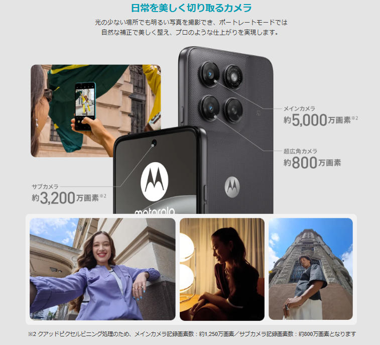 「新品」　SIMフリー moto g37 8+128GB 6.7インチ 「SoftBank版A601MO・docomo版M-51G 」MOSAQ1 スマホ本体 商品画像3