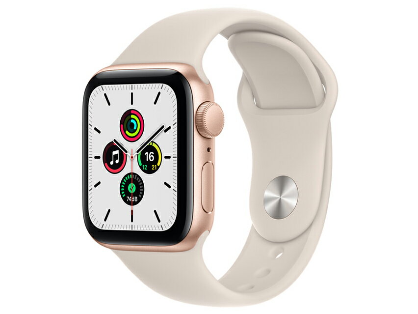 「新品」Apple Watch SE GPSモデル 40mm MKQ03J/A [スターライトスポーツバンド]　【即納】【あす楽】のサムネイル