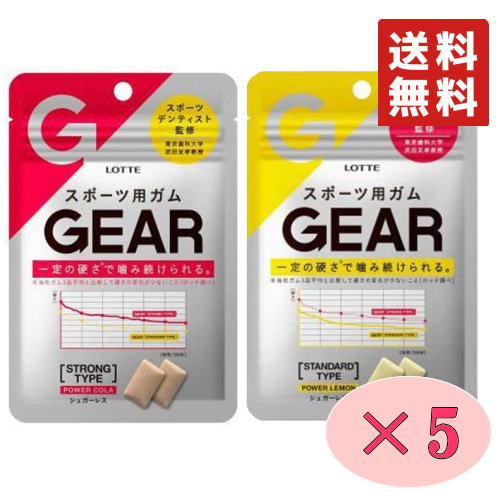 ロッテ　GEAR　スポーツ用ガム　2種各5袋セット（計10袋）　コーラ／レモン　　WBC 佐々木朗希