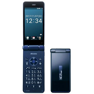 【SIMロック解除済み】SHARP AQUOSケータイ SH-02K ブルーブラック シャープ カメラレス ケータイ中古 白ロム 折りたたみ携帯電話 ガラホ