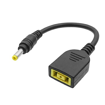 DCプラグサイズ変更コネクター IC-SQ4017レノボ角型コネクターからDCプラグDCプラグ外径4.0mm 内径1.7mmオスLenovoスリムチップACアダプター用Ideapadシリーズ互換DC電源プラグ変換アダプター ポスト投函便対応