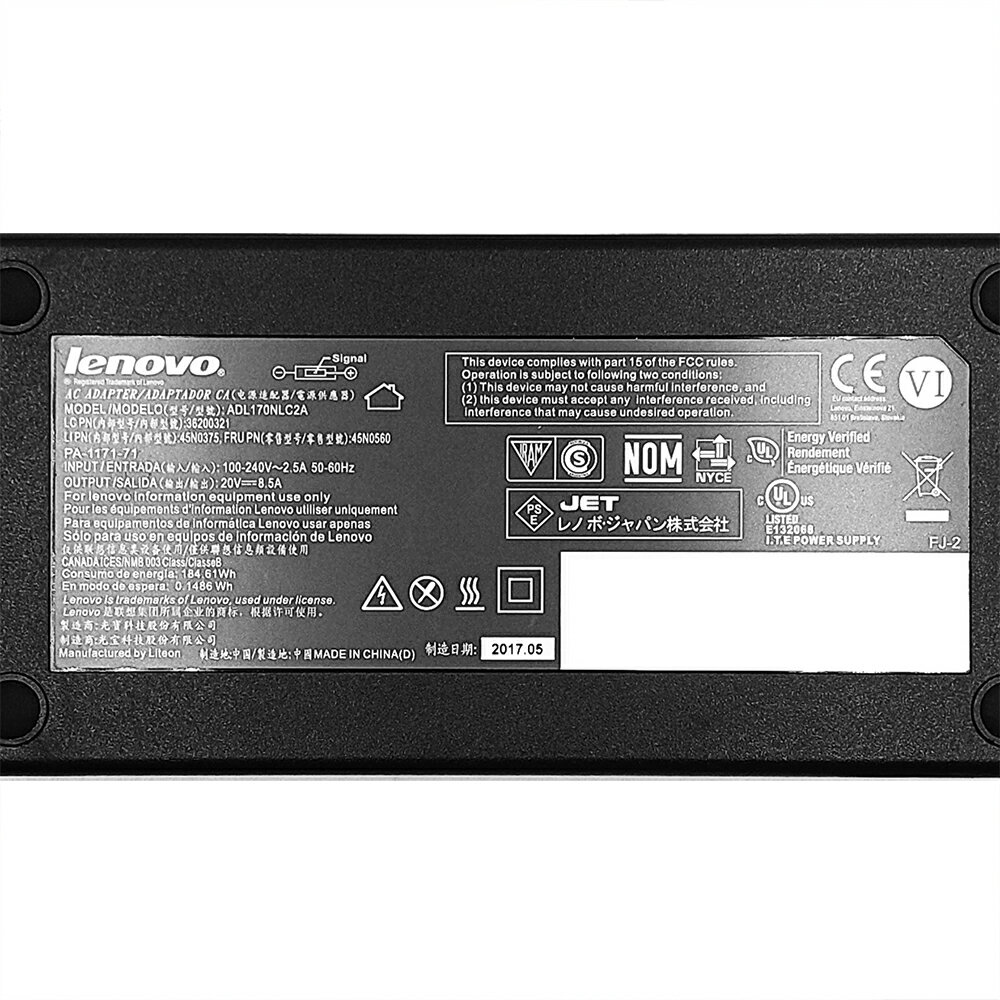 【レノボ 純正】 ThinkPad 170W ACアダプター スリムチップADL170NLC2A 4X20S56700(国内仕様相当) 中古 ACアダプター AC充電器【PC充電器】【レタパ】