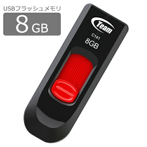 USBフラッシュメモリー 8GB スライド式TEAM JAPAN IC-TC1418GR01Windows10 MacOS 10以降対応USB2.0 フラッシュメモリー