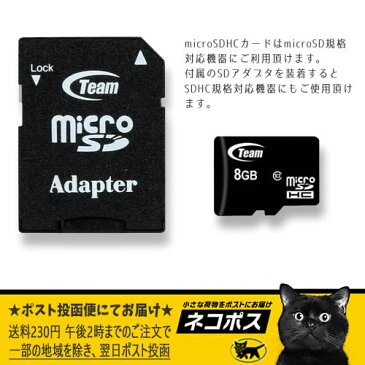 【速達メール便配送】 microSDHC 8GBClass10 SD変換アダプタ付き【Teamジャパン】 TG008G0MC28Aスマホ・ドラレコ・カメラ等で使えますNintendo Switch New3DS・ 3DSLL DSi対応 【土日祝日出荷対応】【10年保証】