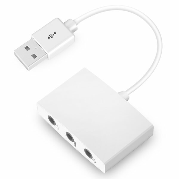 USBイヤホンマイク端子変換アダプターUSB(A)-3.5mmステレオミニプラグUSB接続サウンドカードWindows/Mac対応USB外部オーディオデバイスイヤホンマイクをUSBに変換IC-US2SUD【RCP】メール便配送対応 ZOOM Skype LINE通話対応