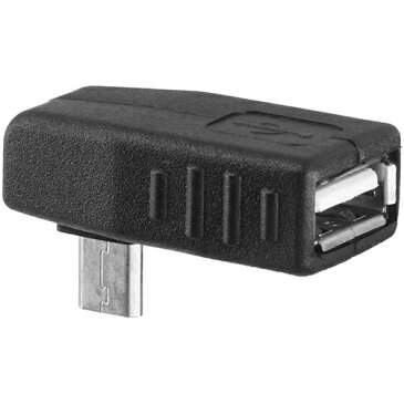 OTG対応 MicroUSB 変換コネクタMicroUSB(オス)-USB(メス)SSA SUAF-MCHLU 直角 上向きメール便対応