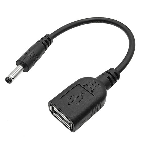 DCプラグサイズ変更コネクター 5V専用DCプラグ（外径3.8mm 内径1.4mm用） - USB タイプA(メス)COMON 2A3814-015DC電源プラグ変換アダプターメール便対応