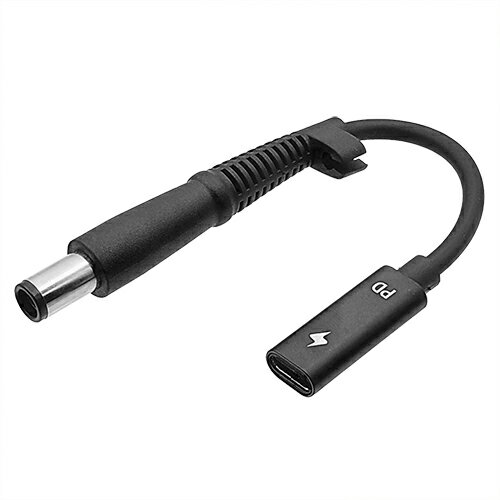 HPノートパソコン専用（DCプラグ7.4mmΦ）USB-PD-DCプラグ変換コネクター USB Type-C - DCプラグ外径7.4mm-内径5.0mmUSBパワーデリバリー専用変換アダプターPower Delivery 20V対応ACアダプター用ICON SHOP IC-C2HP74 ポスト投函便対応