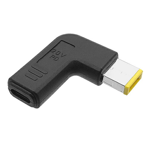 Lenovo/NECノートパソコン用DCプラグ変換コネクターUSB PD ACアダプターからレノボ角型プラグへUSB PD ACアダプター変換USB Type-C(メス) - スリムチップ(角型)(オス)USBパワーデリバリー（PD)専用ICON SHOP IC-PDSQLE ポスト投函便対応