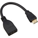 miniHDMI - HDMI 変換ケーブル 15cmminiHDMI(オス)- HDMI(メス)エスエスエーサービス IC-MIHDMI15Hメール便対応