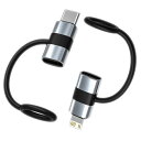 USB Type-C変換アダプター リング付き充電・通信対応 IC-RTUSBタイプCからLightning端子へ IC-RTC2LLightning端子からUSB-Cへ IC-RTL2CiPhone/iPad/スマートフォン / タブレット対応 ライトニング USB Power Delivery 変換コネクター(2)