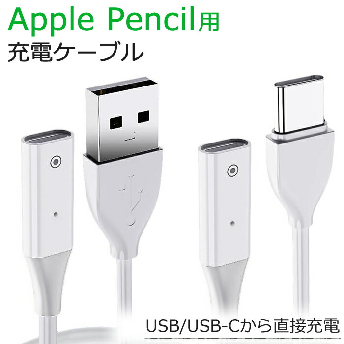 APPLE Pencil(第1世代)用充電ケーブル 1.0m 全2種(USB-C/USB-A) ICONSHOP IC-UAP / IC-UCPiPhone用充電器 MacbookのUSB モバイルバッテリーからAPPLEペンシルを充電できます。アップルペンシル 充電用apple pencil 充電ケーブル