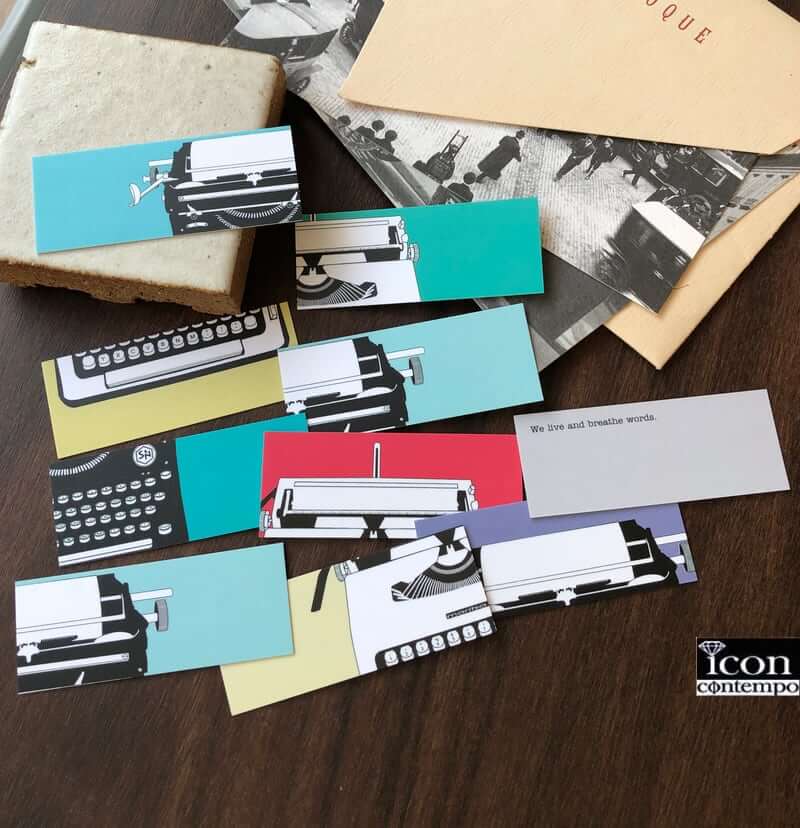 「ミッドセンチュリー タイプライター」メッセージカード 10枚セット イギリス製 レトロ "Retro Mid-Century Typewriter" icon-10000980 icon contempo サンプル画像3