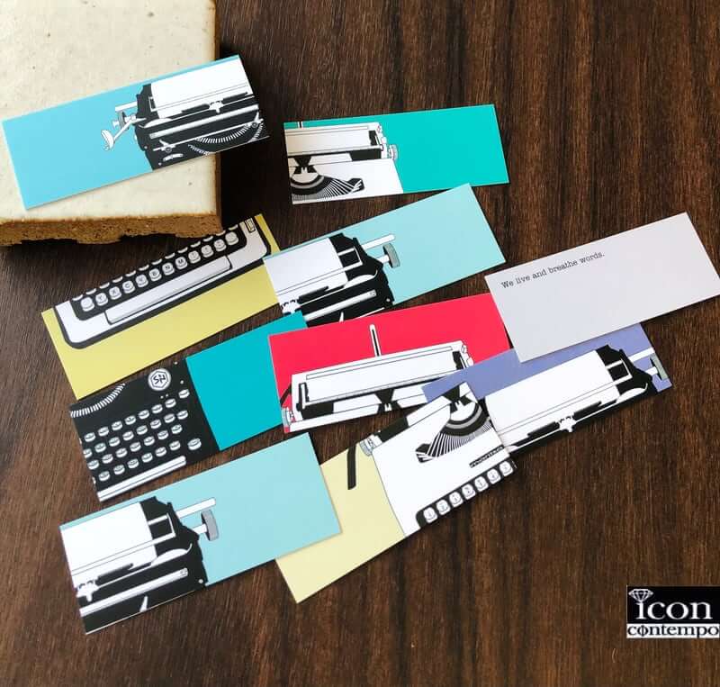 「ミッドセンチュリー タイプライター」メッセージカード 10枚セット イギリス製 レトロ "Retro Mid-Century Typewriter" icon-10000980 icon contempo サンプル画像2