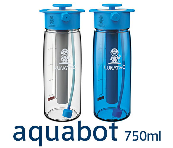 サイズ：750ml / 24.4cm×9cm（ボトル:7.8cm） 重量：280g 品質：ヘッド部ポリアミド系樹脂ボトル/BPAフリーTritanコポリエステル樹脂（中国製） ・写真にあるグリーンは旧モデルとなり、販売はしておりません。 ・仕様変更の為トリガーストッパーは付属しません。アメリカ、ルナテック社のアクアボット(Aquabot) 特徴はなんといっても、一つの水筒で「冷却」「水分補給」「クリーニング」が行える点。人間のアウトドア向けに開発された商品ですが犬用に最適!サマークーリングタンクトップの水分補給に使え、汚れた足先などのクリーニングも簡単に行なえます。キャンプで使ったり、日常のお散歩などでも使える便利グッズ。