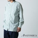【20 OFF】 ANATOMICA アナトミカ BAND COLLAR SHIRTS CANDY STRIPE バンドカラーシャツ