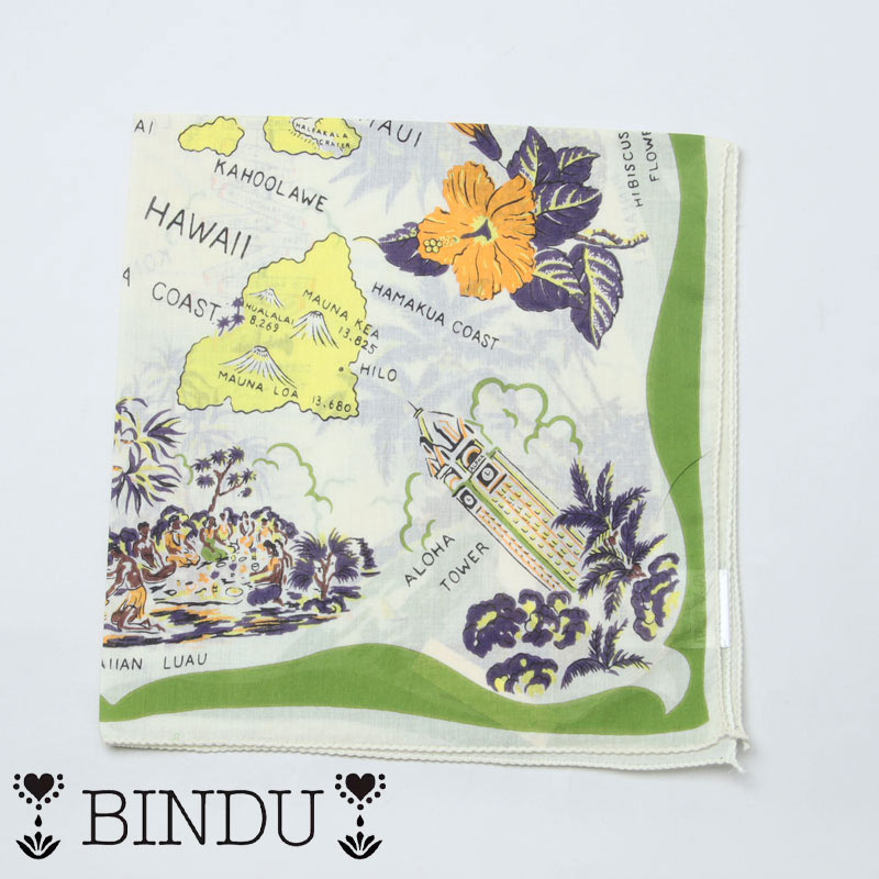 Rakuten - BINDU (ビンドゥー) Bandana Hawaii - Olive Type / バンダナ ハワイ オリーブ