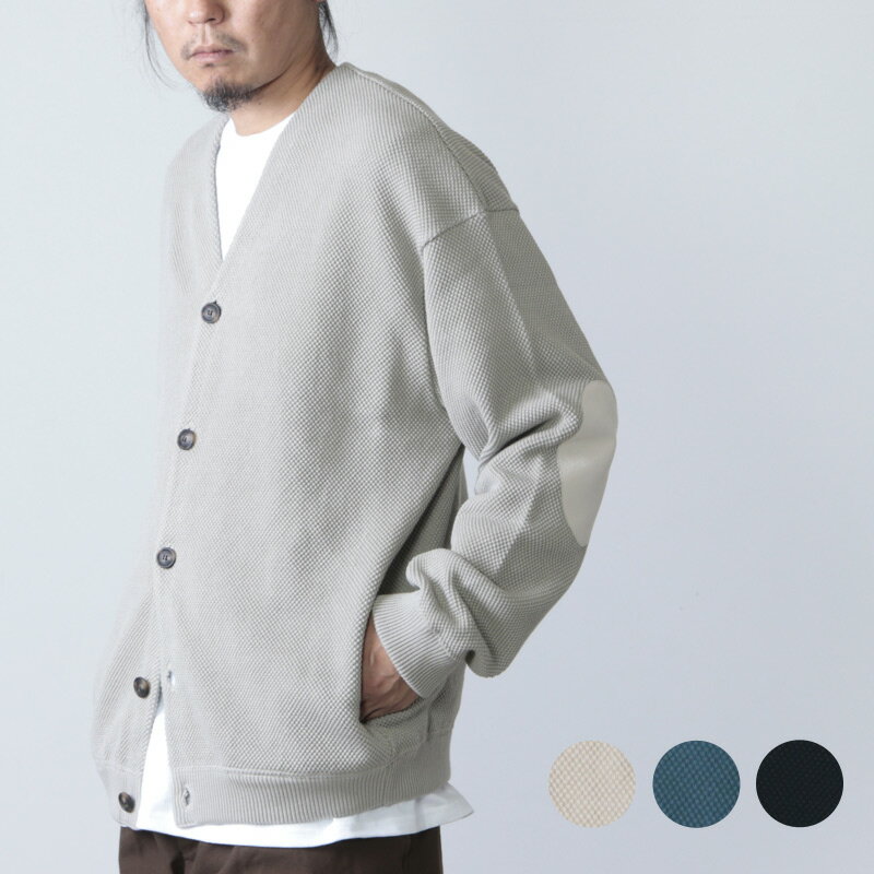 crepuscule (クレプスキュール) moss stitch V/N cardigan / モススティッチVネックカーディガン