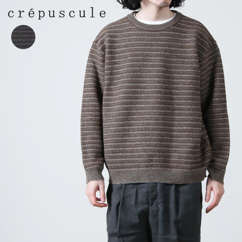  crepuscule クレプスキュール reverve Mix Color Crew Neck L/S リバーヴ ミックスカラークルーネックロングスリーブ 