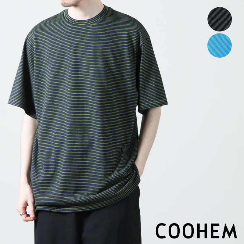 Yonetomi NEW BASIC GARMENT DYED BORDER T-SHIRT