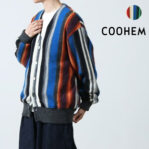 【30% OFF】 COOHEM コーヘン MULTI STRIPE KNIT C/D マルチストライプニットカーディガン [2023 FW]