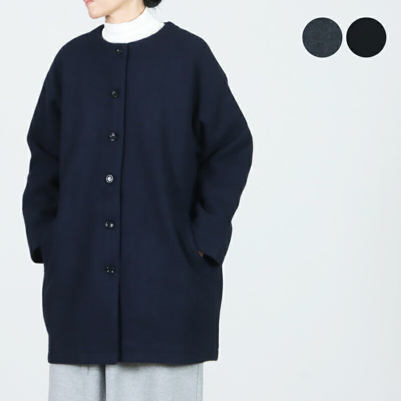 Rakuten - 【20% OFF】 Commencement コメンスメント No collar wool coat ノーカラーウールコート