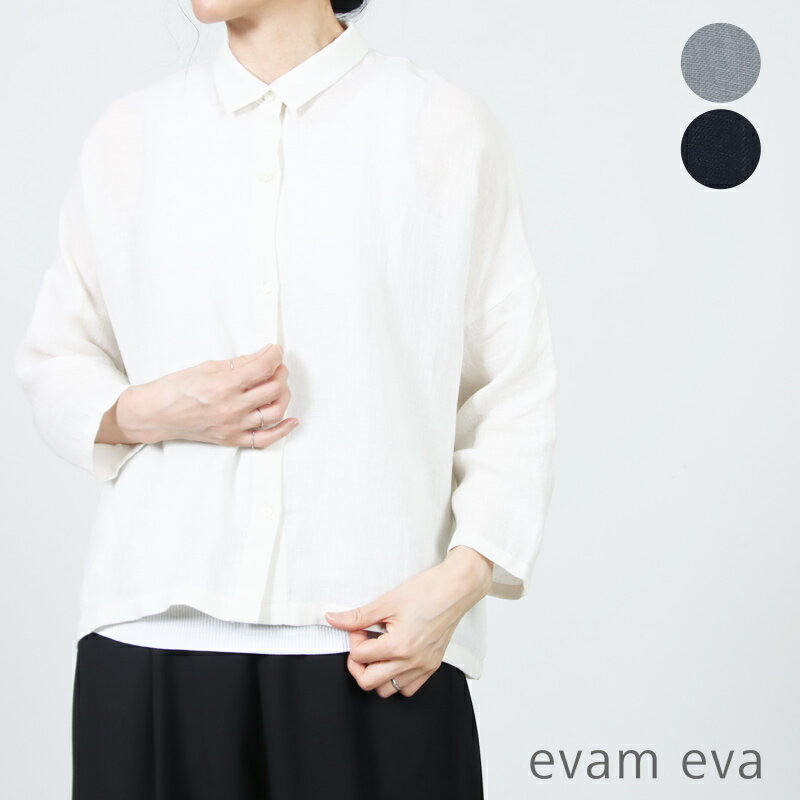 Rakuten - evameva (エヴァムエヴァ) linen wide shirt / リネンワイドシャツ