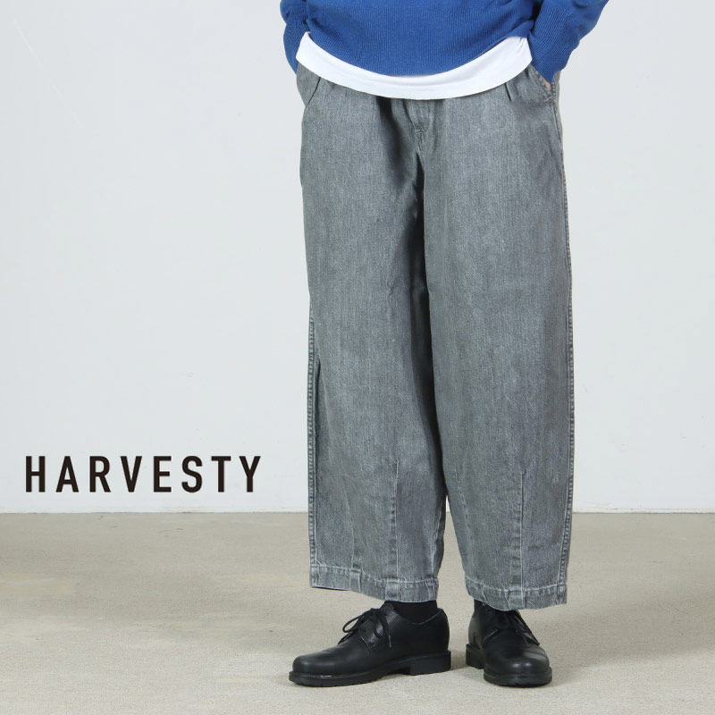 Rakuten - HARVESTY ハーベスティ サーカスパンツ ナローシルエット 10oz BLACK DENIM FADE