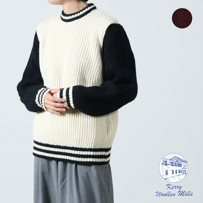 【30% OFF】 Kerry Woollen Mills ケリーウーレンミルズ Fisherman Rib Crew Neck Sweater w/LINE フィッシャーマンリブクルーネックセーター [2023 FW]