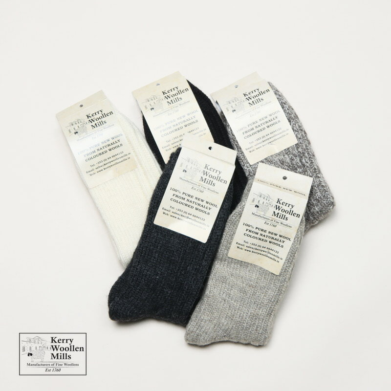 【20 OFF】 Kerry Woollen Mills ケリーウーレンミルズ PURE NEW WOOL SOCKS ピュアニューウールソックス 2023 FW