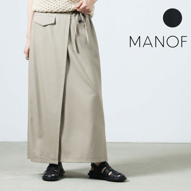 Rakuten - 【30% OFF】 MANOF マノフ LINEN WRAP SKIRT リネンラップスカート